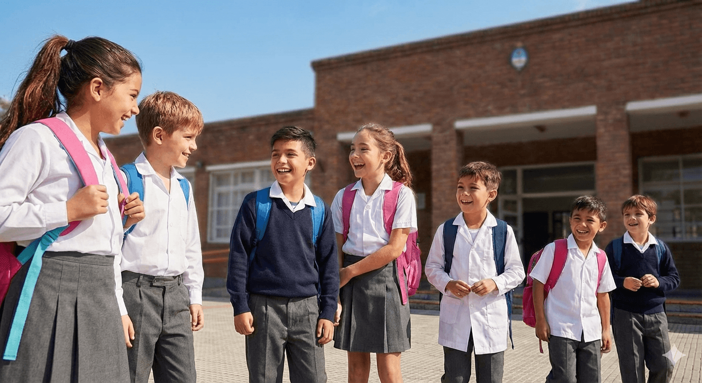 Estudiantes felices en EduMapa Argentina